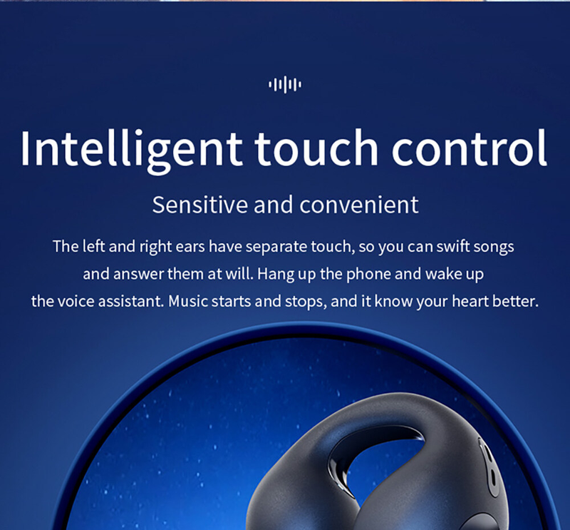 Ambie Sound Earcuffs Ear Bone Conduction Wireless Bluetooth Headsets Auriculares Headsetss Ear Clip  TWS Sport Headphone with Mic_voghion.com