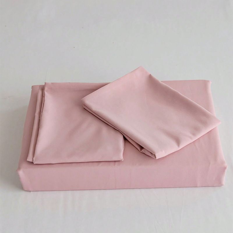 Dreiteiliges Heimtextilien-Bettwäscheset, einfarbig matt, ohne Druckstil, einfaches und hautfreundliches Bettbezug-Set_voghion.com
