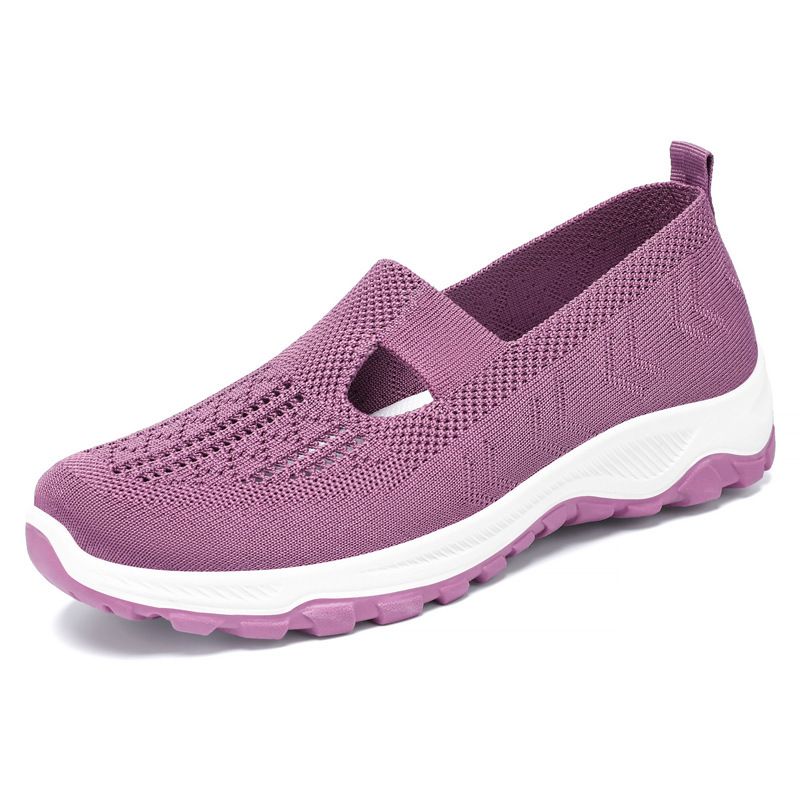 Frühling und Sommer für Damen, neue Flyknit-Spritzguss-Casual-Mom-Einzelschuhe, Damenschuhe mit weichen Sohlen, die_voghion.com