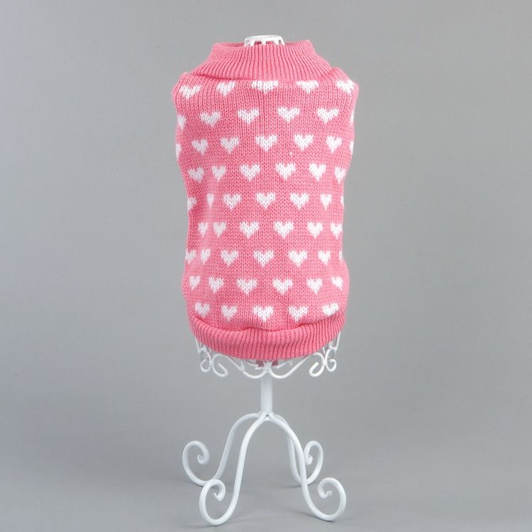 Chicdog Pet Sweater Dog Heart-shaped Knitted Clothes Heart-style_voghion.com