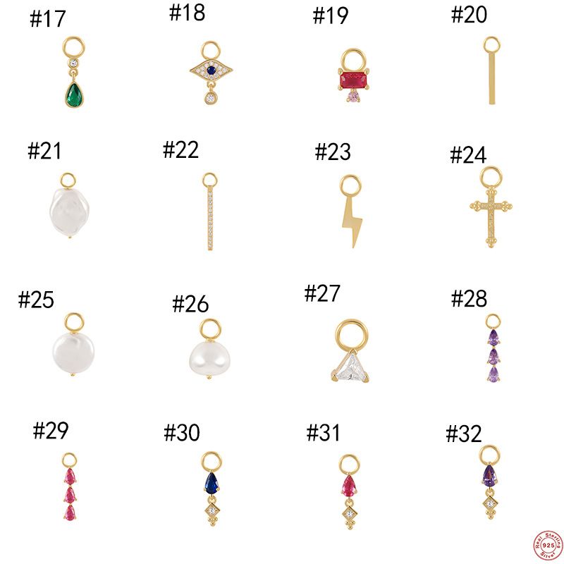 Damen Schmuck S925 Sterling Silber Ohrringe Charm Perlen Anhänger Ohrringe Accessoires Arbeitskleidung Ohrringe Anhänger_voghion.com