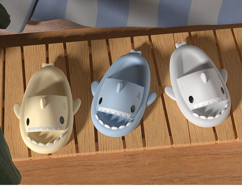 Feslihoet Shark Hausschuhe Weiche Strand Wolke Plattform Frauen Indoor Badezimmer Rutschen Sommer Pantoletten Außerhalb EVA Männer Schuhe_voghion.com