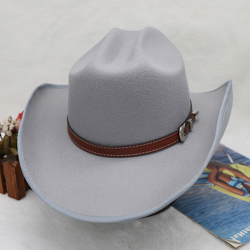herfst en winter decoratieve riem met reliëf, satijnen vijl voor dames, imitatiewol, kameelbult, verstelbare westerncowboyhoed_voghion.com