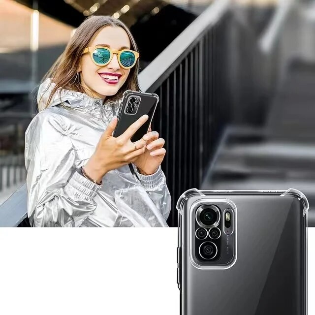 Airbag Stoßfestes, klares Gehäuse für Xiaomi Note 10 10s 10T 11 11s 12s 12 Pro Plus 5G Redmi 10A 10C 11A 12C Abdeckungsgehäuse_voghion.com