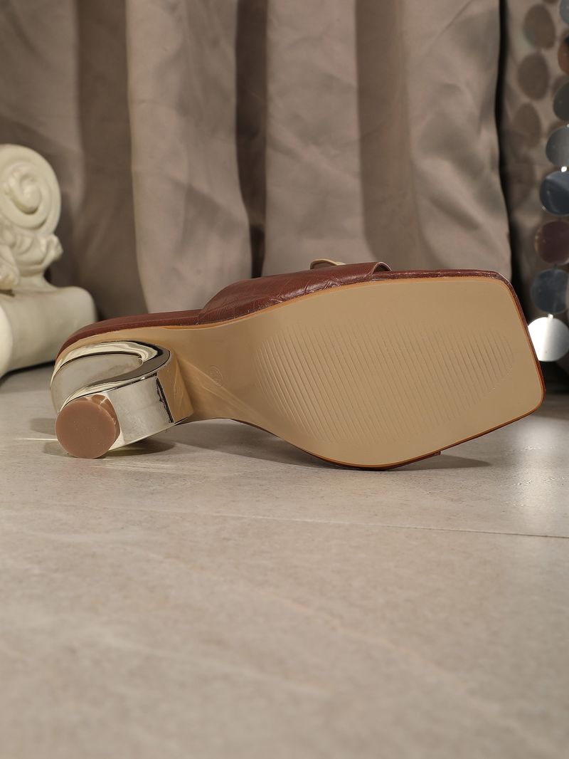 Women's Brown Sandals Fashion Sandals Women's Shoes High Heels Hollow Pearl Metal Shiny Sandals Pointed Sandals Women_voghion.com