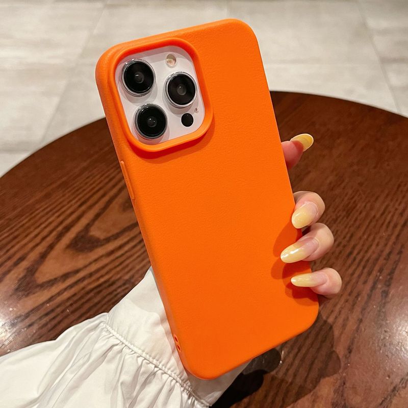 NeoGear Adatto per 16PROMAX Custodia per telefono in pelle con texture semplice e tinta unita per iPhone 11/13 Custodia protettiva antiurto in TPU_voghion.com