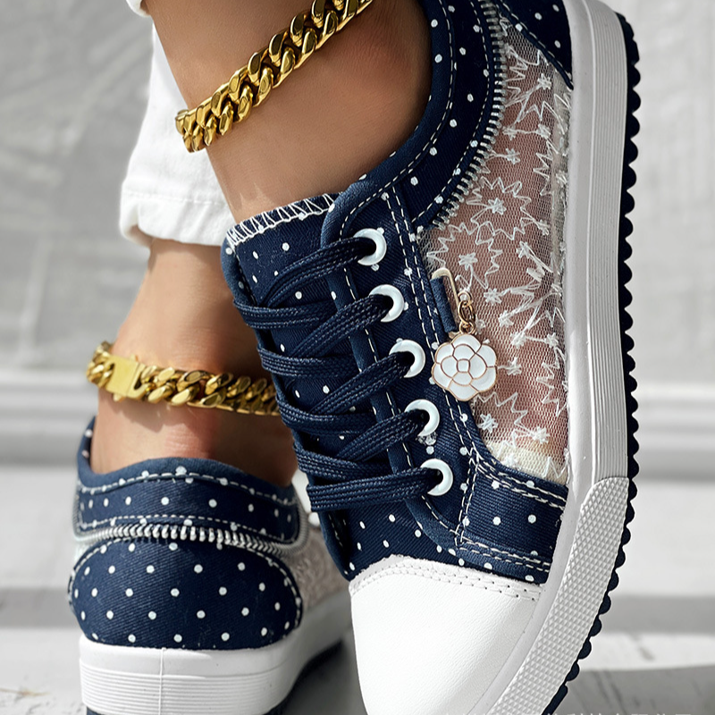Women's Shoes new mesh sneakers hollow canvas shoes women's casual flat shoes_voghion.com