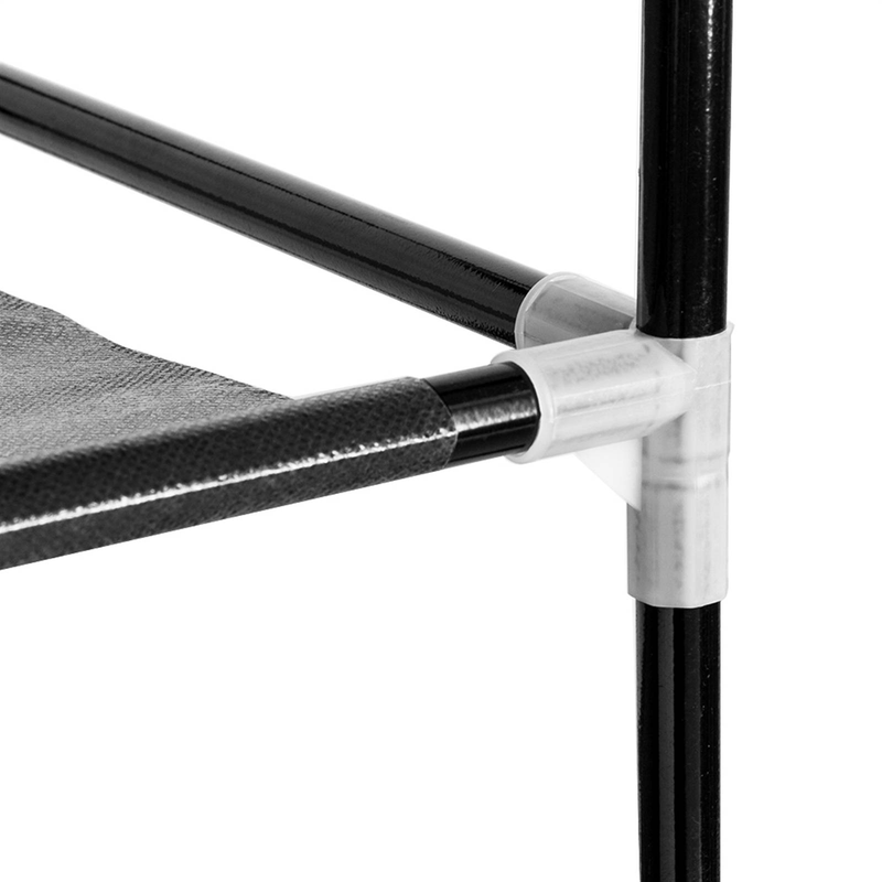 Étagère à chaussures à 10 niveaux, noire, anti-poussière, pour placard, rangement de chaussures_voghion.com