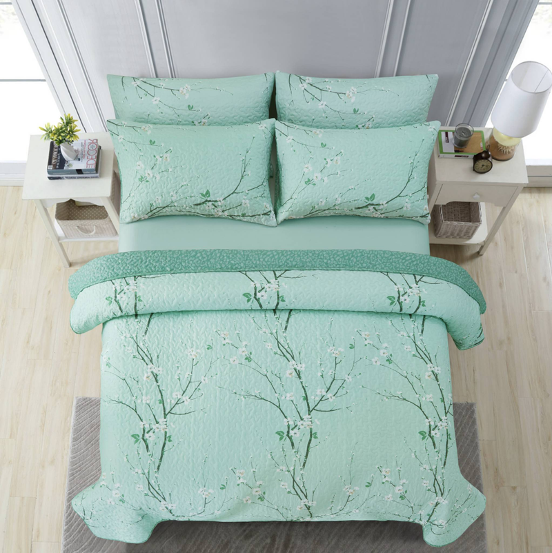 CG44 Snow Plum Bettbezug-Set, geeignet für Schlafzimmer und Wohnzimmer (1 * Tagesdecke + 2 * Kissenbezüge, kein Steppdeckenkern oder Kissenkern)_voghion.com
