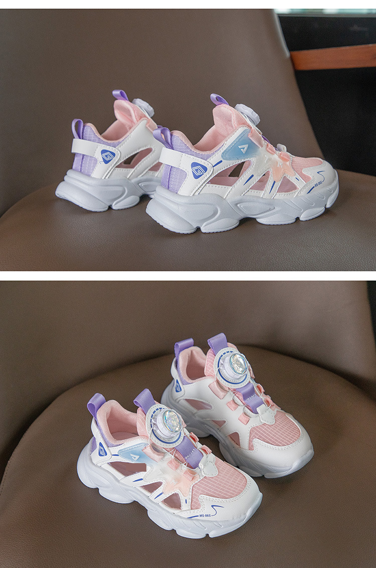 Children's Shoes Children's Sandals With Closed Toe Girls Shoes New Summer Hollow Soft Bottom Girls Sports Shoes Mesh White Shoes_voghion.com