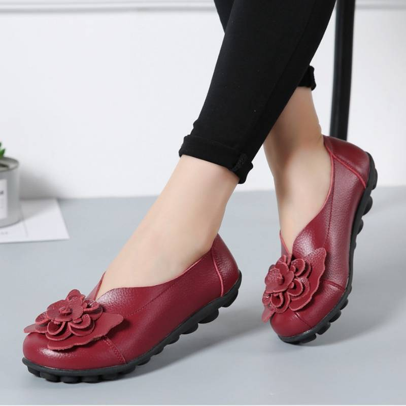Spring/Summer Flower Comfortable Bean Women's Shoes Flat Women's Singles Shoes_voghion.com