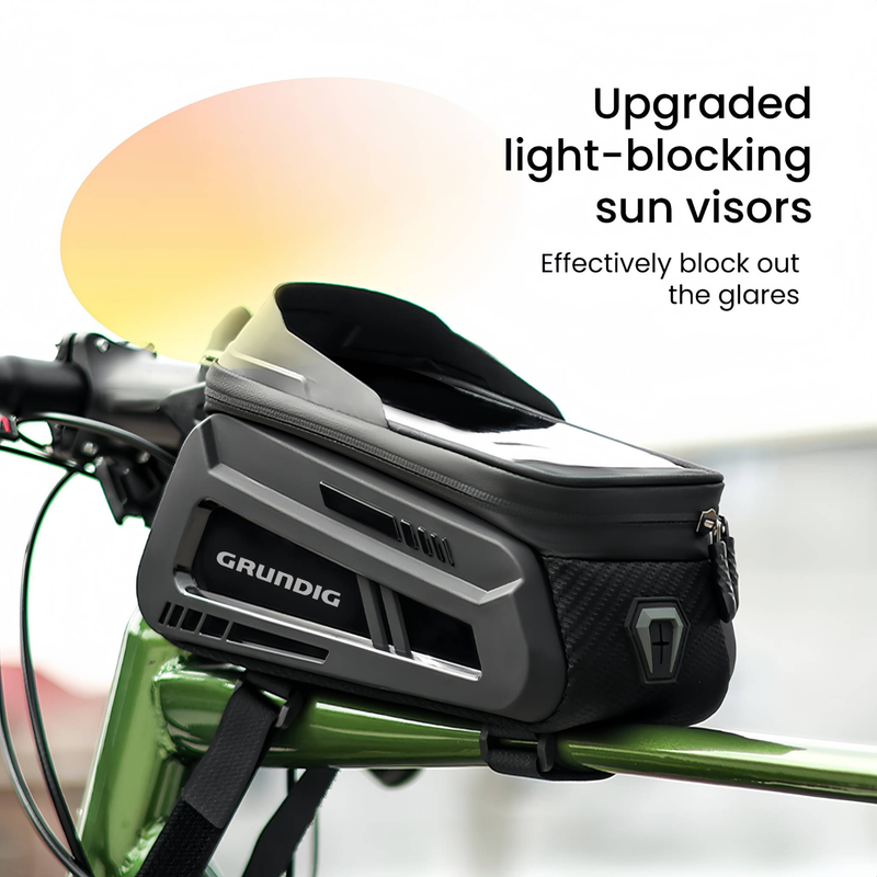 Grundig Waterproof Top Tube Bag For Bicycle Touchscreen Window_voghion.com