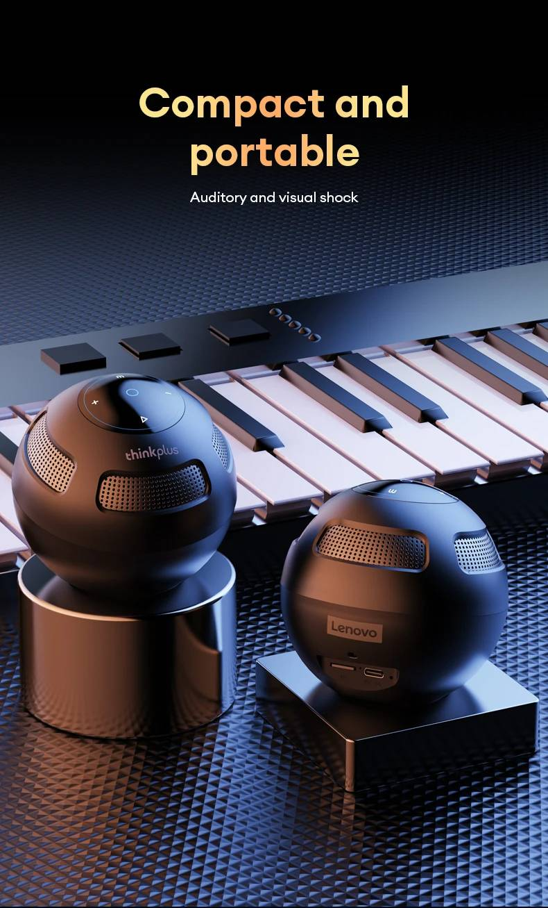 Enceintes Lenovo TS5 d'origine, haut-parleur sans fil Bluetooth 5.3 pour l'extérieur, caisson de basses portable, lecteur de son surround, home cinéma_voghion.com