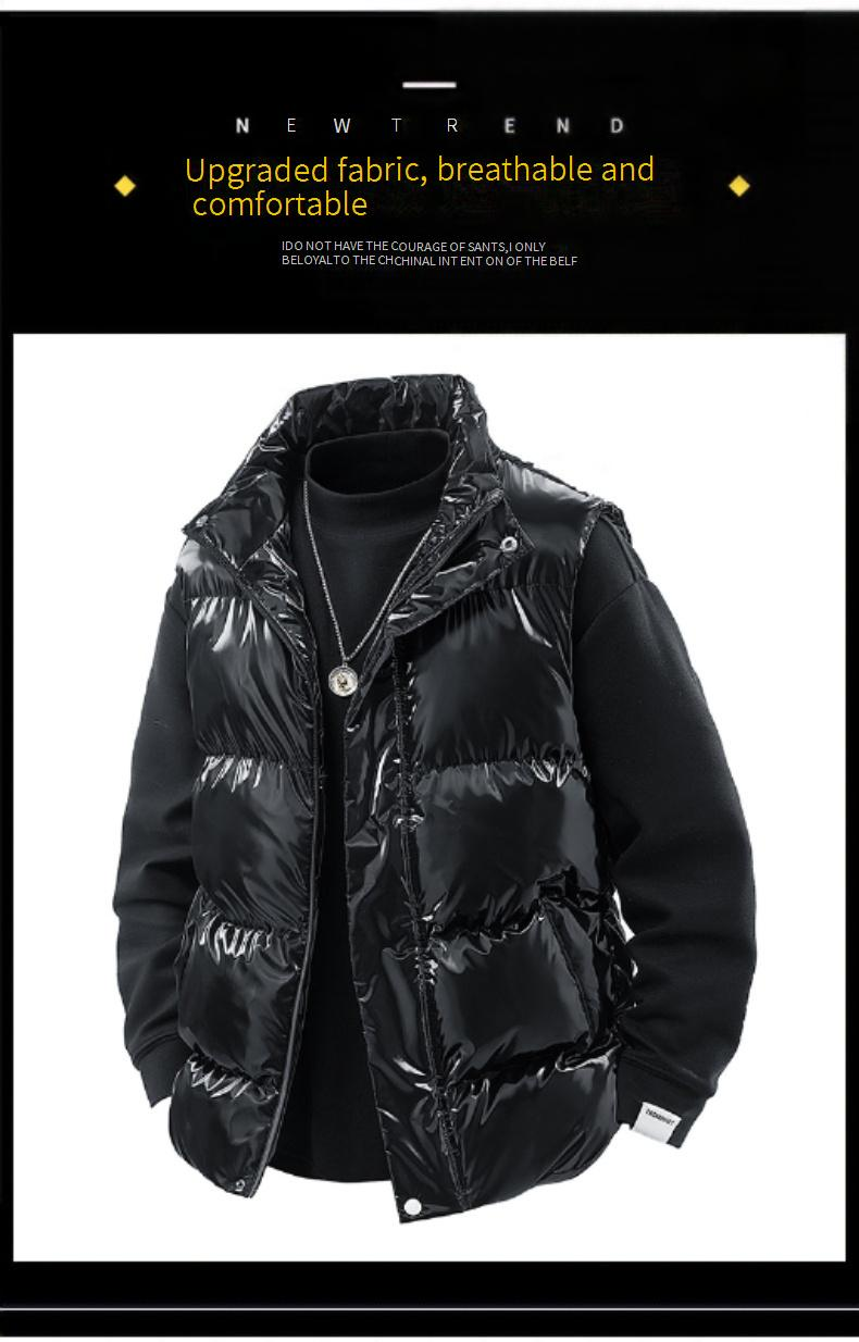 Unisex Puffer Vest – Lightweight Quilted Jacket With Stand Collar (XS-XXL, Matte Shell, Black/Chestnut)_voghion.com