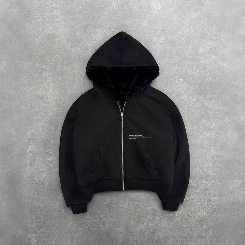 Men's Reversible Zip-Up Hoodie With Leopard Print - Oversized Pullover Sweatshirt For Winter & Fall, Unisex Streetwear_voghion.com