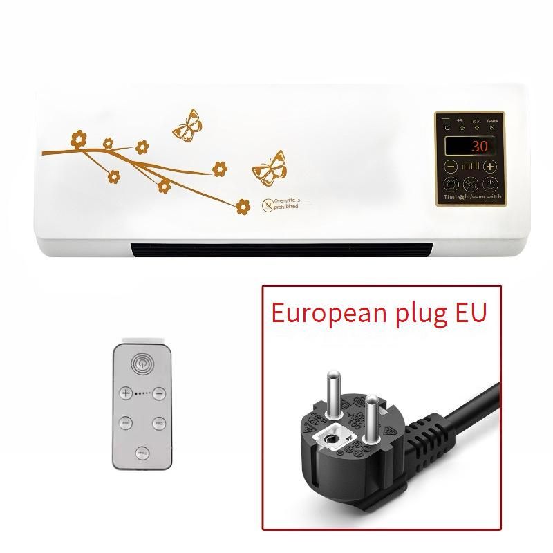 Calefactor de pared de cerámica PTC de 1500 W con control remoto, 3 velocidades ajustables, protección contra sobrecalentamiento, ideal para baño, dormitorio y oficina._voghion.com
