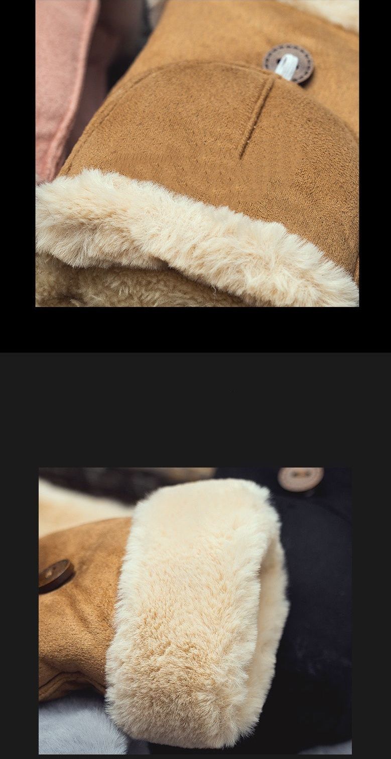 Guanti da ufficio con mezze dita, foderati in pile scamosciato, caldi e invernali, touchscreen e patta_voghion.com