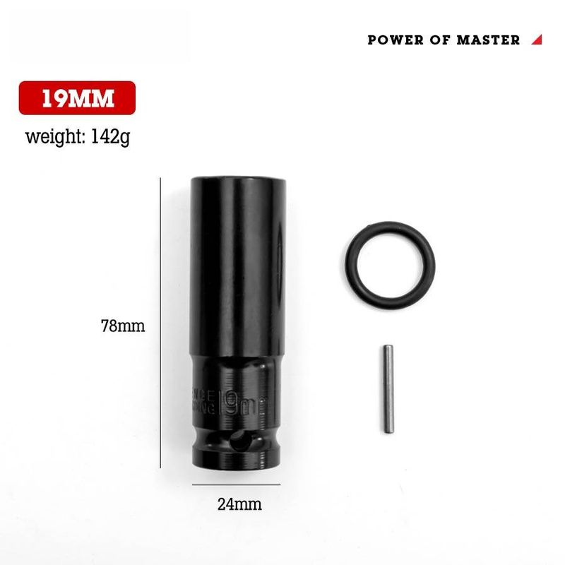 Professional Impact Socket Set (16-24mm) – Cr-V Steel, Anti-Slip Hex Design For Impact Wrenches & Pneumatic Tools (BSTT-1)_voghion.com