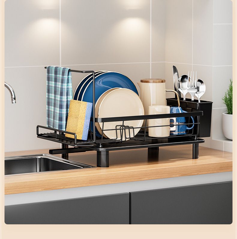 Dish Rack Multi-functional Dish Storage Box Table Top Dish Rack Sponge Rack Kitchen Storage Rack_voghion.com