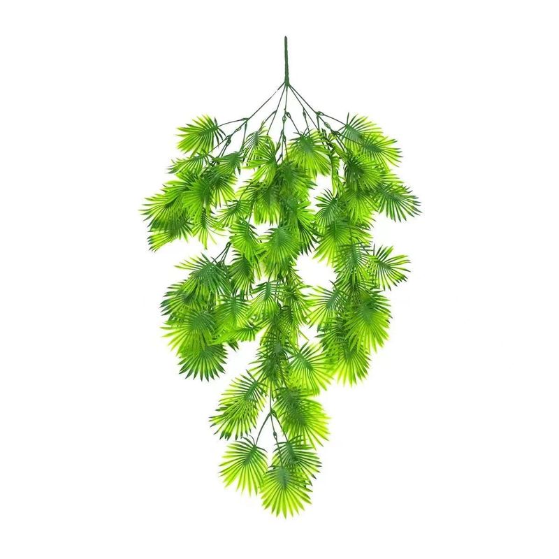Pianta verde artificiale pianta a ventaglio soffitto artificiale parete appeso decorazione in rattan decorazione finestra pianta verde artificiale felce_voghion.com