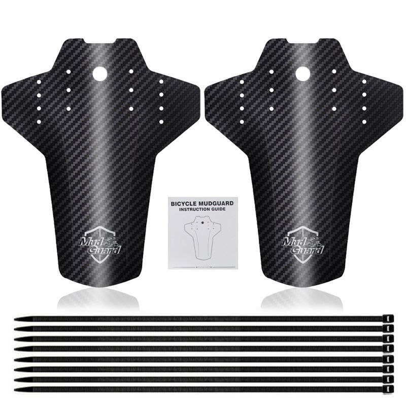 Mountain Mudguard Downhill Bike Carbon Fiber Pattern Mud Tile MUDGUARD Bicycle Accessories_voghion.com