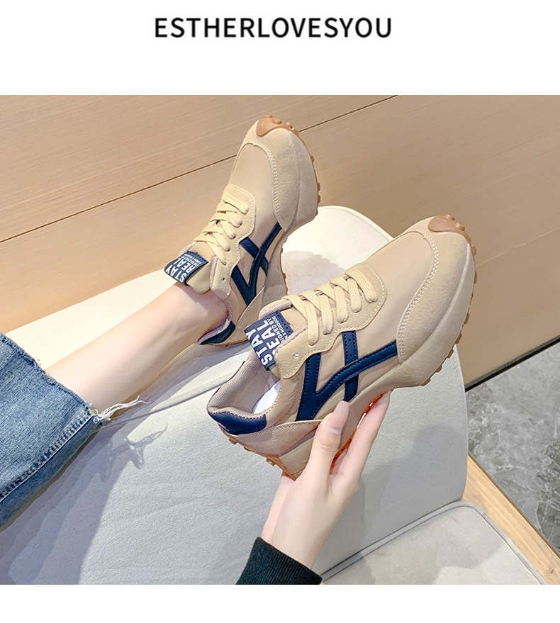 Kleine Taille Sportschuhe Damen 2023 Frühling und Herbst neue Single Casual Papa Schuhe laufen leicht atmungsaktiv plus Samt Forrest Gump_voghion.com