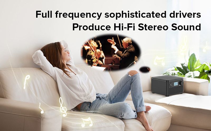 Portable CD Player Rechargeable, Boombox CD Player Stereo With Bluetooth FM Radio_voghion.com