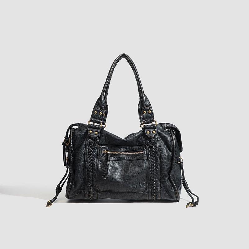 Borsa a tracolla monospalla in stile francese per moto, grande capacità, lavabile, da donna, molto venduta_voghion.com