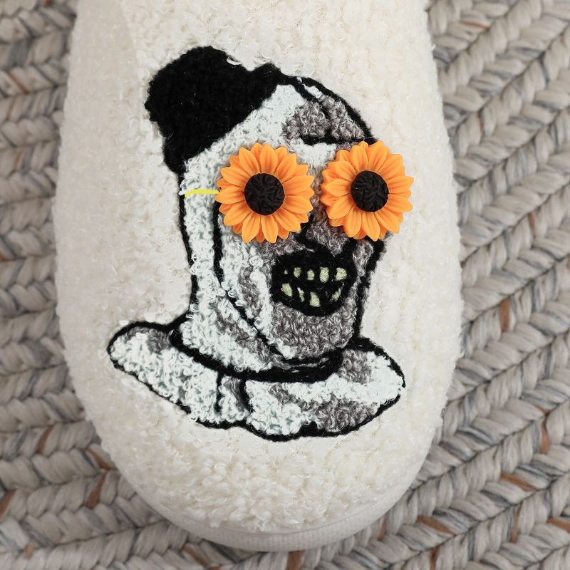 Halloween Weihnachten Nächte Horror Clown Bestickte Baumwolle Männer Frauen Herbst Winter Plaid Fell Hausschuhe_voghion.com