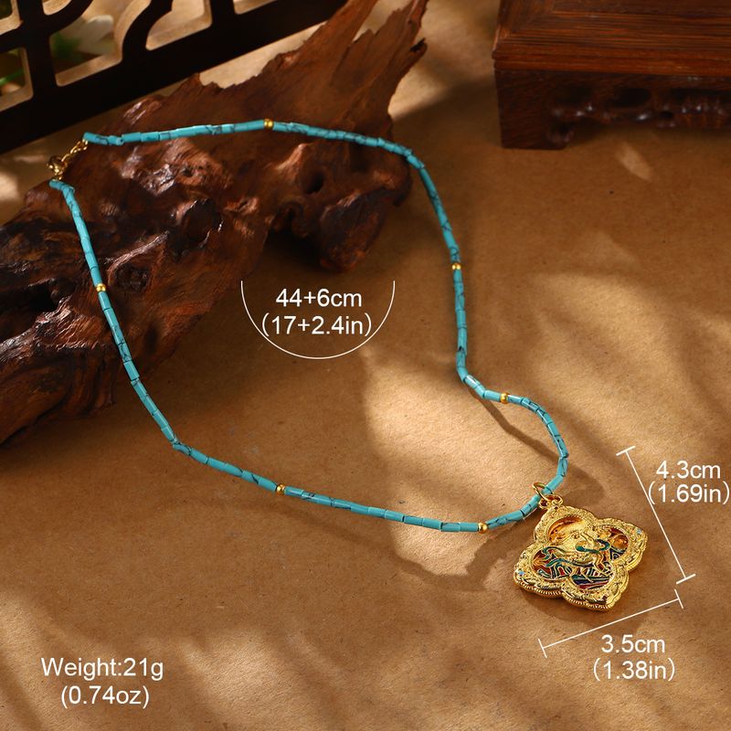 Nuova collana cinese in smalto a forma di farfalla, ciondolo a forma di fiore retrò, collana cava con perline e catena a clavicola, tendenza nazionale_voghion.com