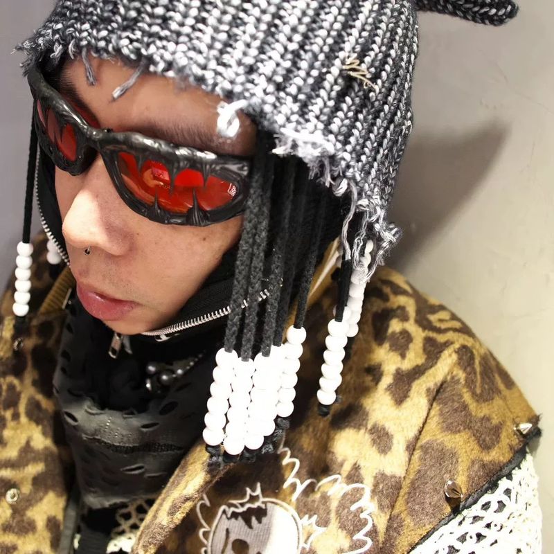 Steam Punk Men's And Women's Sunglasses Fashion Trend Personality Small Frame Shark Teeth Drop Glue Sunglasses_voghion.com