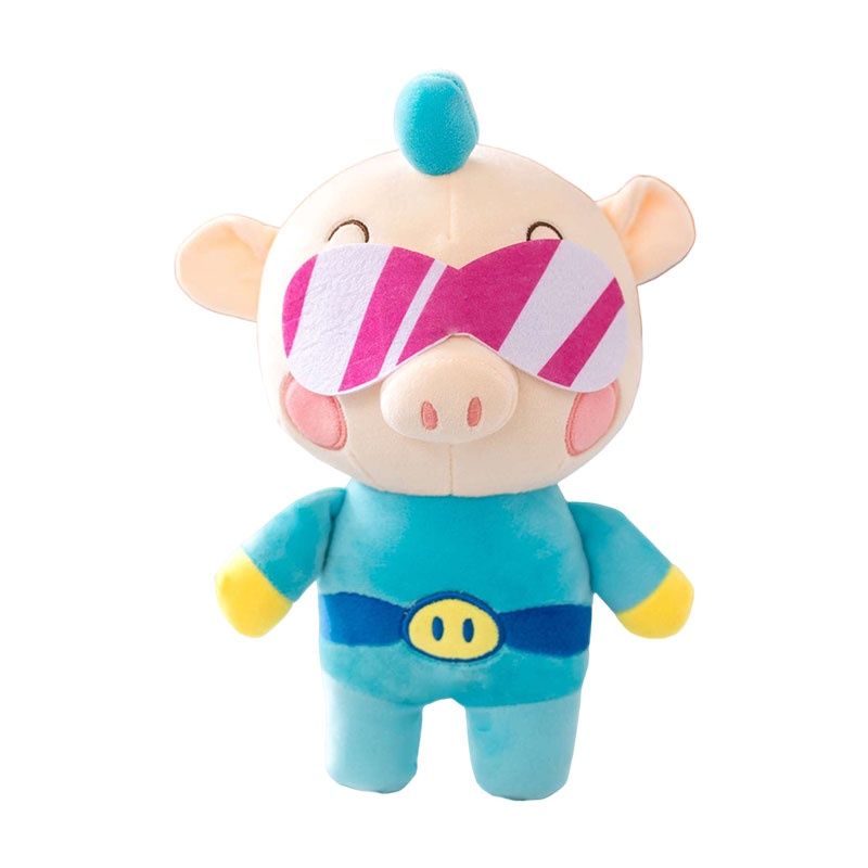 Plüschschweinchen, molliges Heldenspielzeug für Mädchen, niedliche und liebenswerte Puppe im Cartoon-Stil, Stofftier_voghion.com