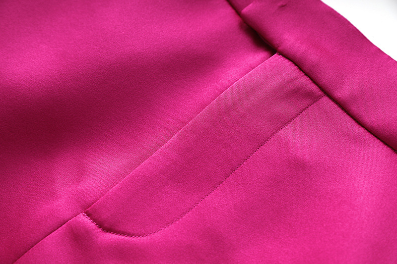 Feminino high-end francês retro primavera e verão estilo cetim brilhante nicho design terno jaqueta colete saia curta conjunto de três peças_voghion.com