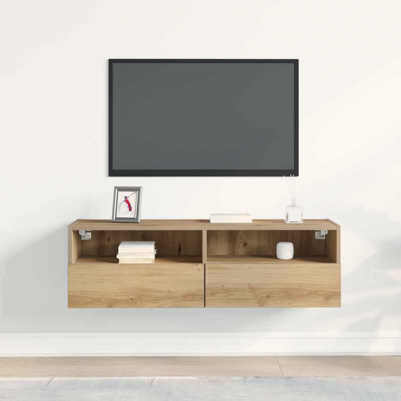 TV-Wandschrank Artisan Eiche 100x30x30 cm Holzwerkstoff_voghion.com