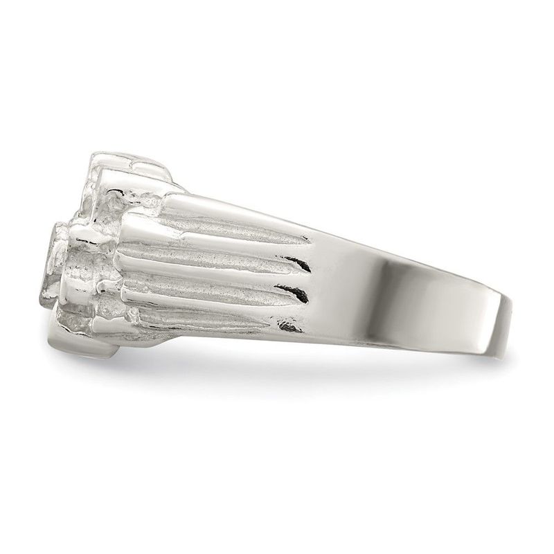 Sterling Silver Men's Nugget Ring_voghion.com