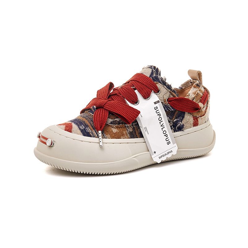 Celebrity Same Style Open Smile Half Slip Canvas Beggar White Shoes For_voghion.com
