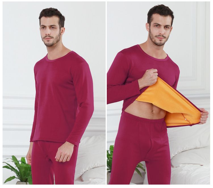 Women's golden sable thermal underwear women's cashmere thick men's long Johns suit women's base_voghion.com