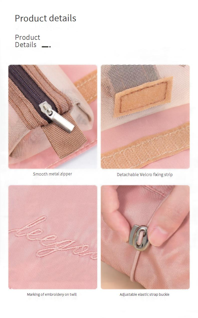 Women's Bags Ready to use detachable four in one cosmetic bag multi function folding net bag toiletry bag portable hanging travel storage bag_voghion.com