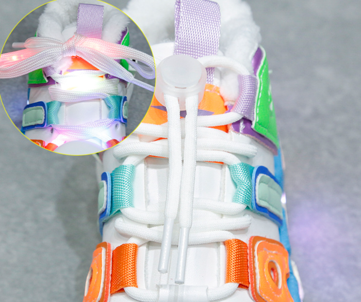 Plush Charging Colorful Luminous Shoes Cotton Shoes Solid Bottom Luminous Boys And Girls Children's Sports Shoes Basketball Shoes With Lights_voghion.com