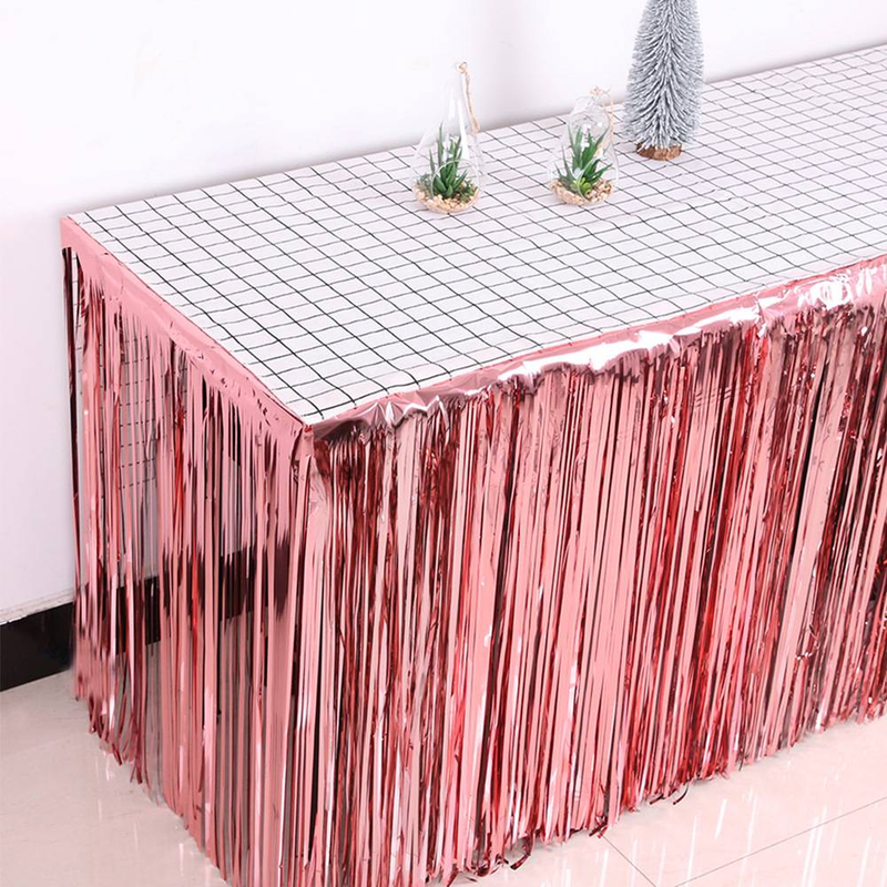 Scimitar Macaron Glow-in-the-Dark Rain Curtain Table Skirt – Fluorescent Tassel Party Decor For Birthday, Wedding, Themed Events_voghion.com