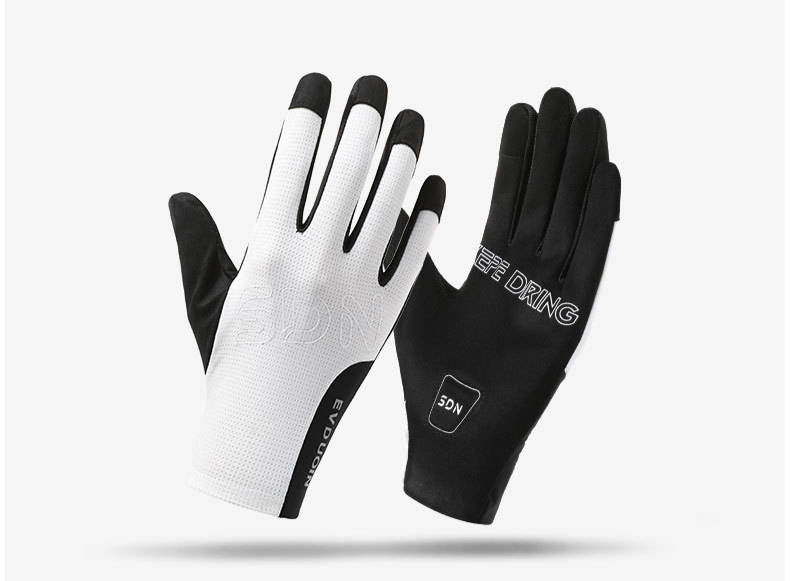 Herren-Fahrradhandschuhe, Eisseide, Sonnenschutz, atmungsaktives Mesh, Fahrrad, elastisch, rutschfest, lange Finger, Fitnesshandschuhe, Touchscreen_voghion.com