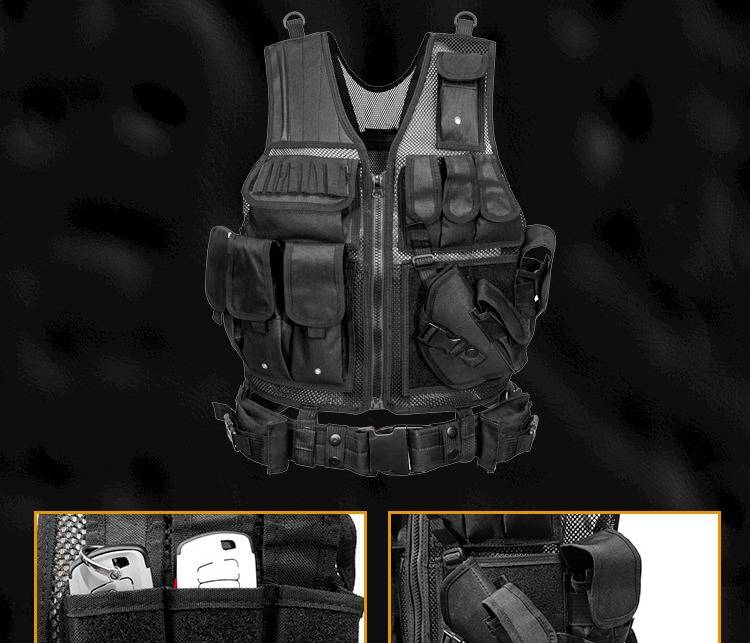 Tactisch Molle-vest – militair, ademend en verstelbaar (zwart/kaki/legergroen/camouflage, één maat)_voghion.com