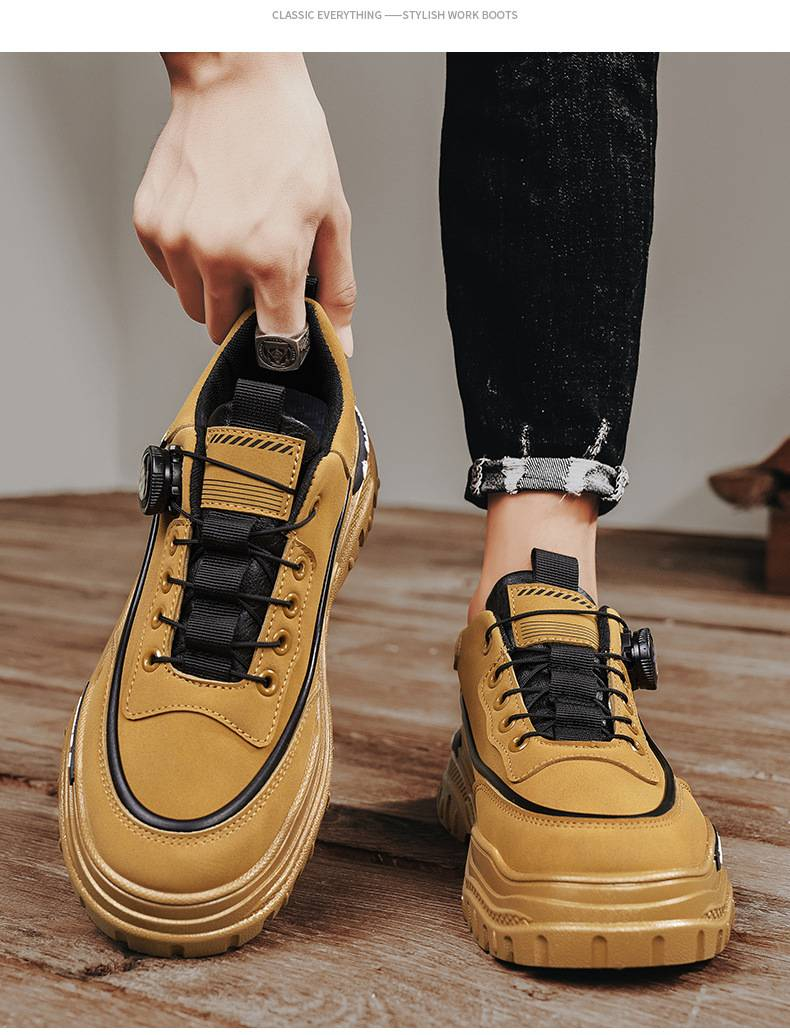 2025 Herfst Lage Werklaarzen Sportschoenen Zachte en Comfortabele Modieuze Casual Schoenen Voor Heren All-matching_voghion.com