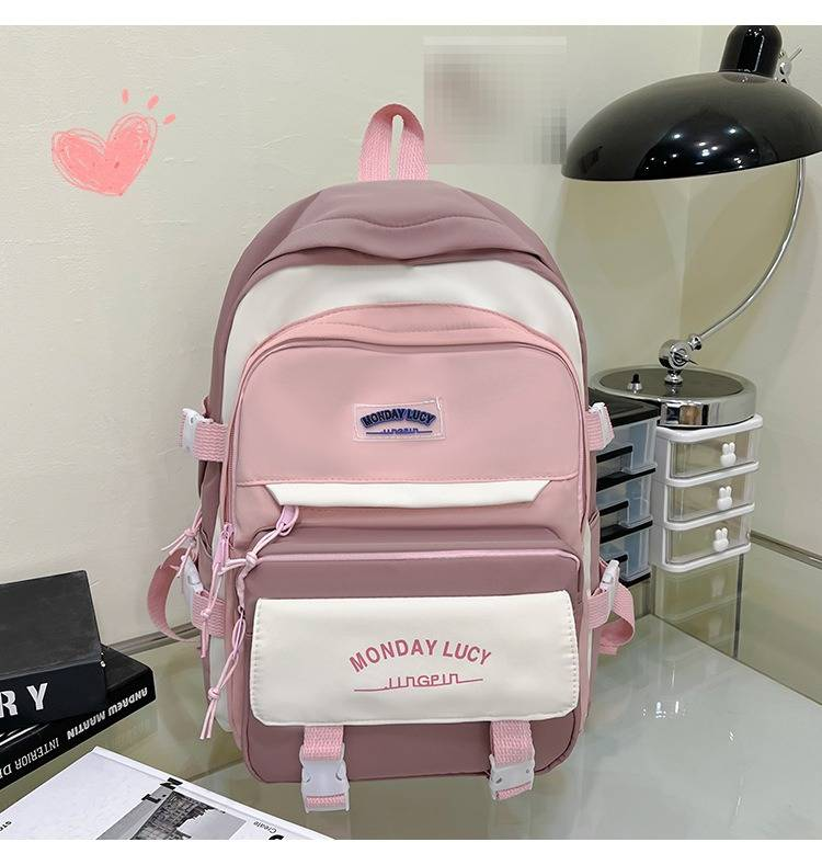 Stylish Unisex Backpack - Large Capacity Waterproof Laptop Bag For School & Travel, Trendy Letter Print Design, Lightweight & Durable_voghion.com