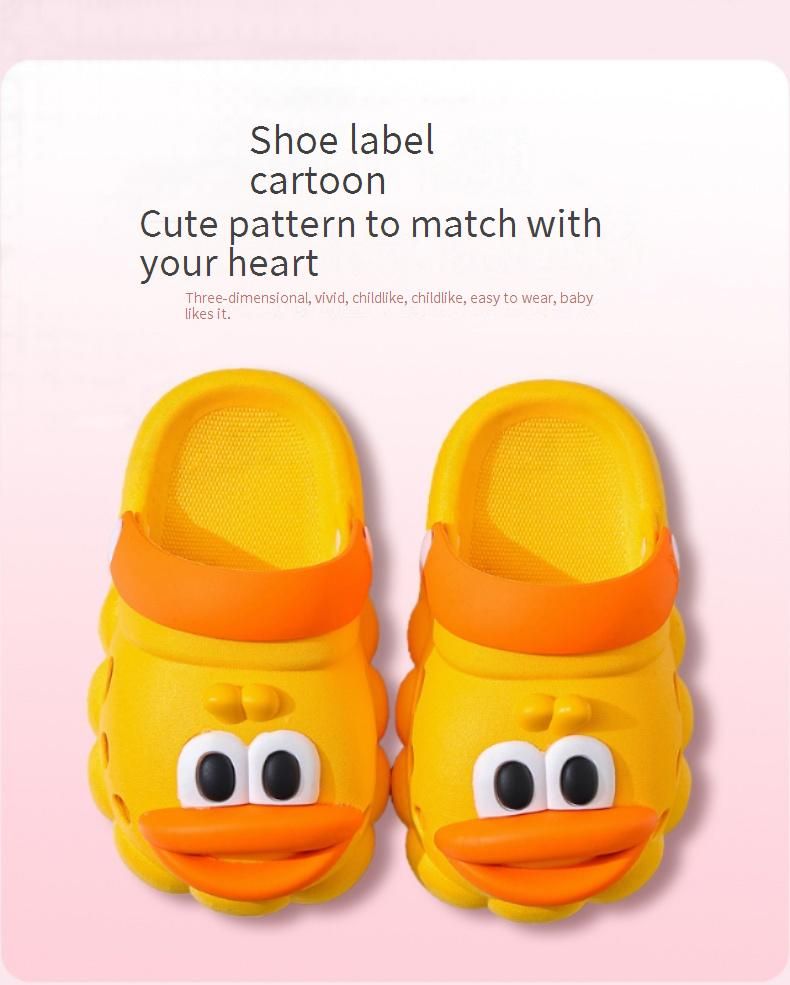 Kids Duck Slides – Zoccoli in PVC morbido per bambini e bambine con fori ad asciugatura rapida – Scarpe estive antiscivolo per interni/esterni (giallo/blu/verde/rosa/grigio)_voghion.com