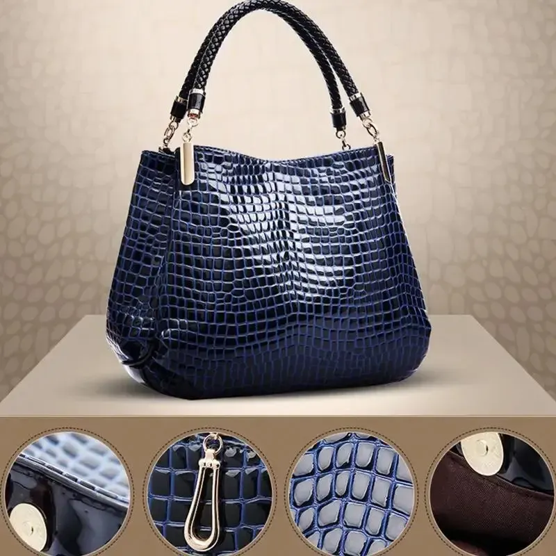Womens Bag Large Capacity Tote Daily Commute Shoulder Print Bright Face Handbag Shopping 250614l_voghion.com