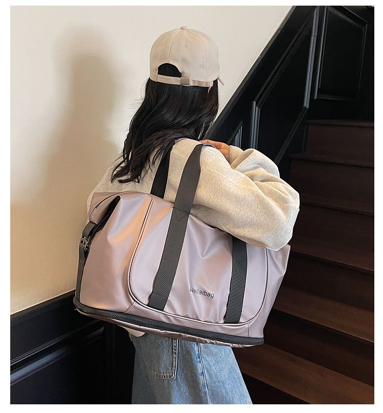 Draagbare reistas voor natte en droge spullen voor vrouwen, grote capaciteit outdoor vrijetijdsbagage, uitbreidbare lichtgewicht yoga-fitnesstas_voghion.com