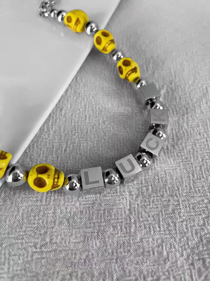 Collana con croce hip hop, personalità, ciondolo con teschio e fulmine, catena per maglione, uomo e donna, accessori in acciaio inossidabile_voghion.com
