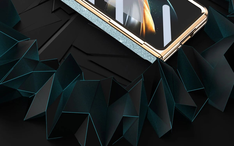 RENGZ Plating Leather Stand Hinge Protection Case Samsung Galaxy Fold 5 3 With Screen Protector Cover For Z Fold5_voghion.com