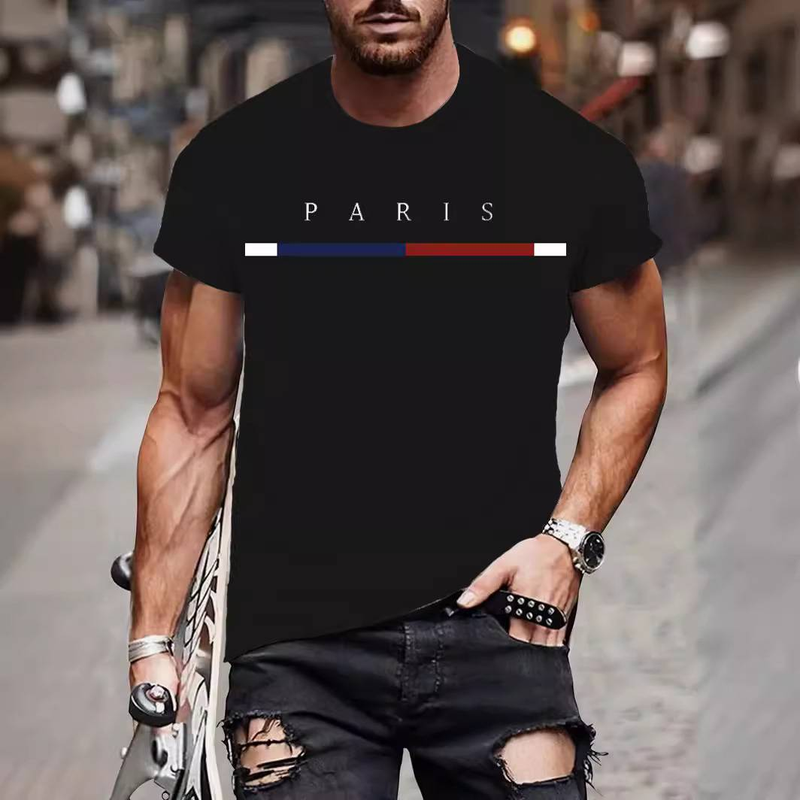 Ropa para hombre Camiseta de hombre de manga corta con cuello redondo de algodón puro suelta casual camisa de uso diario_voghion.com